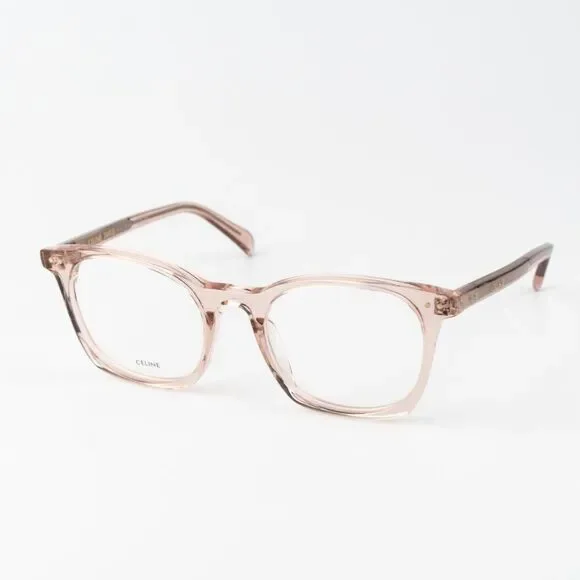 Celine THIN Women Eyeglasses Shiny Rose Demo Square CL50058I 074 BRAND NEW - Picture 3 of 9